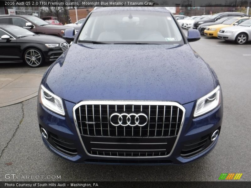 Moonlight Blue Metallic / Titanium Gray 2016 Audi Q5 2.0 TFSI Premium quattro