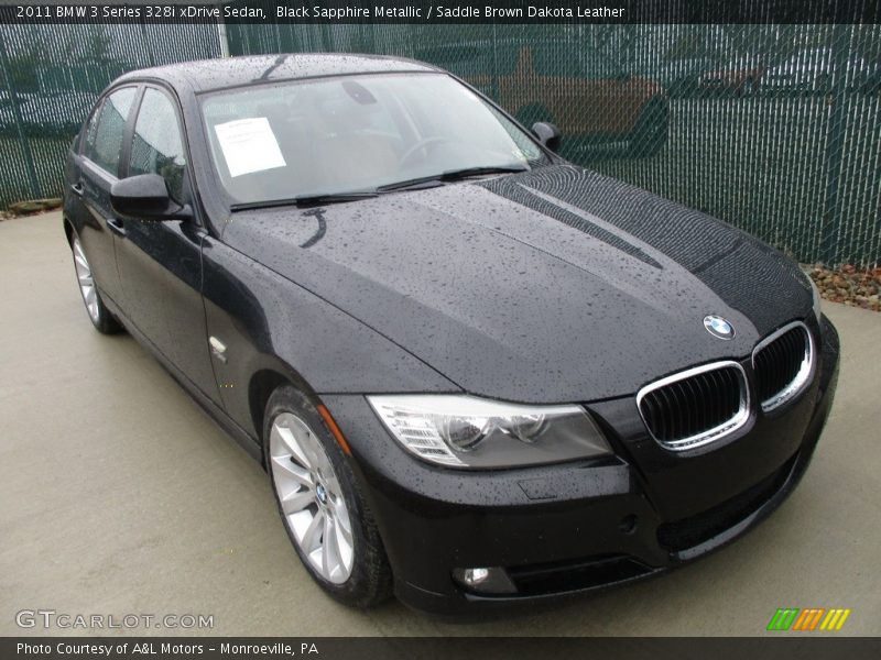 Black Sapphire Metallic / Saddle Brown Dakota Leather 2011 BMW 3 Series 328i xDrive Sedan