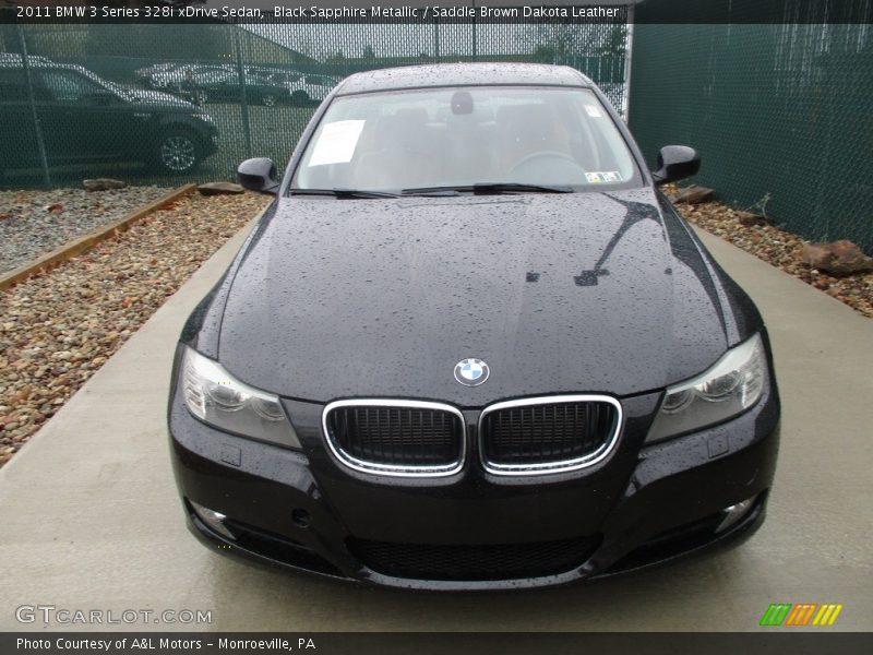Black Sapphire Metallic / Saddle Brown Dakota Leather 2011 BMW 3 Series 328i xDrive Sedan