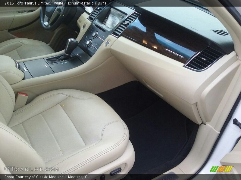 White Platinum Metallic / Dune 2015 Ford Taurus Limited