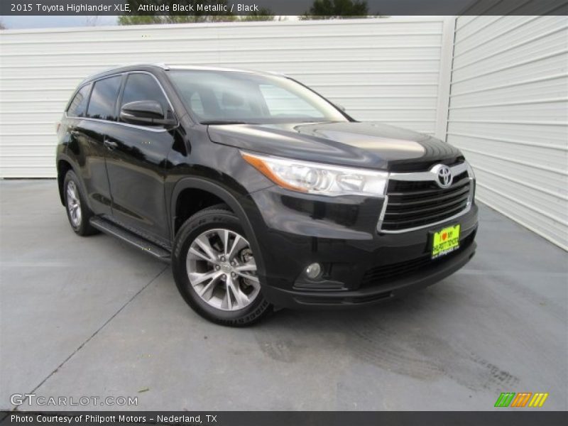 Attitude Black Metallic / Black 2015 Toyota Highlander XLE