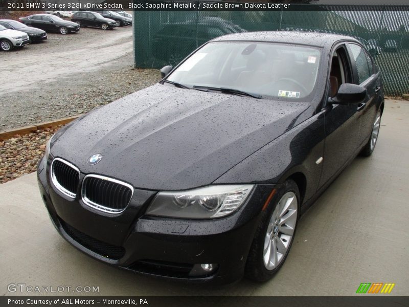 Black Sapphire Metallic / Saddle Brown Dakota Leather 2011 BMW 3 Series 328i xDrive Sedan