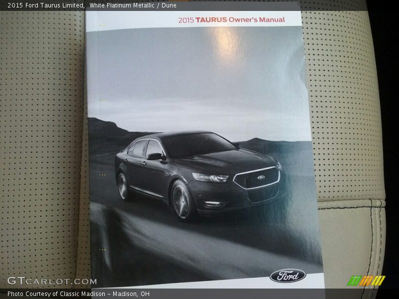 White Platinum Metallic / Dune 2015 Ford Taurus Limited