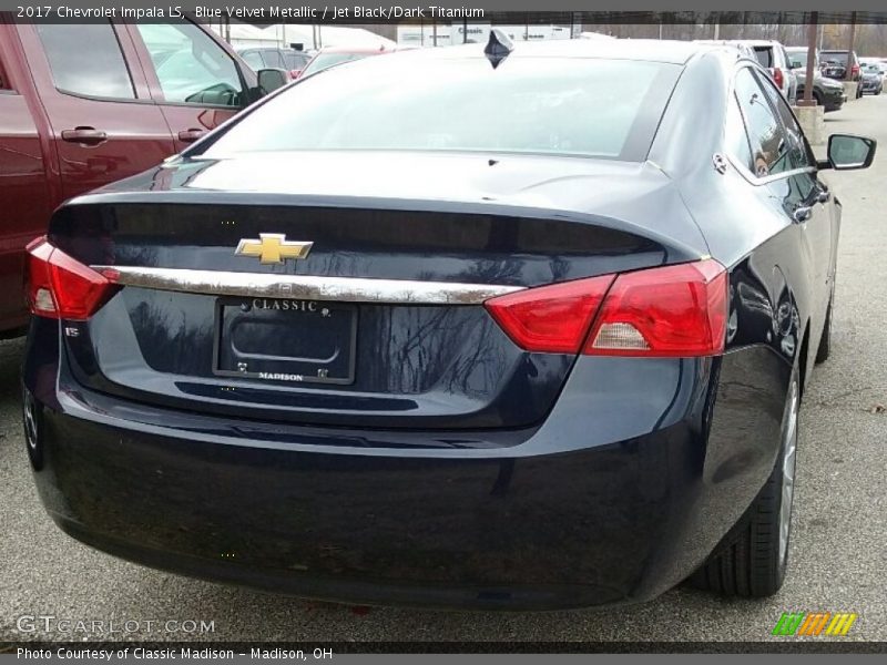 Blue Velvet Metallic / Jet Black/Dark Titanium 2017 Chevrolet Impala LS