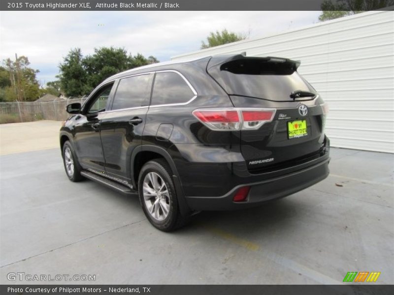 Attitude Black Metallic / Black 2015 Toyota Highlander XLE