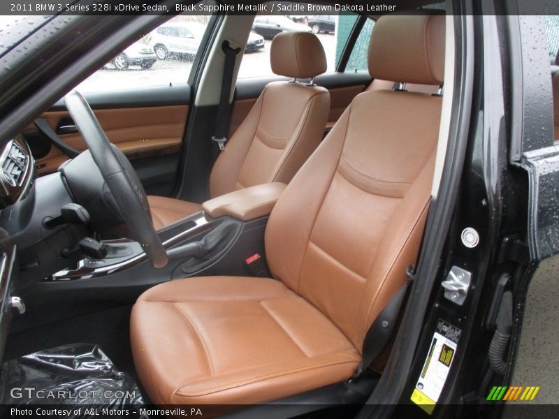 Black Sapphire Metallic / Saddle Brown Dakota Leather 2011 BMW 3 Series 328i xDrive Sedan