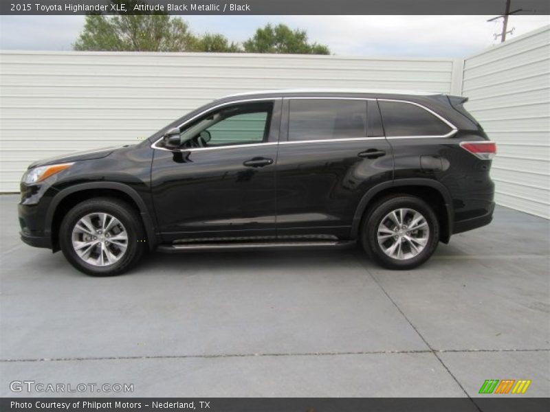 Attitude Black Metallic / Black 2015 Toyota Highlander XLE