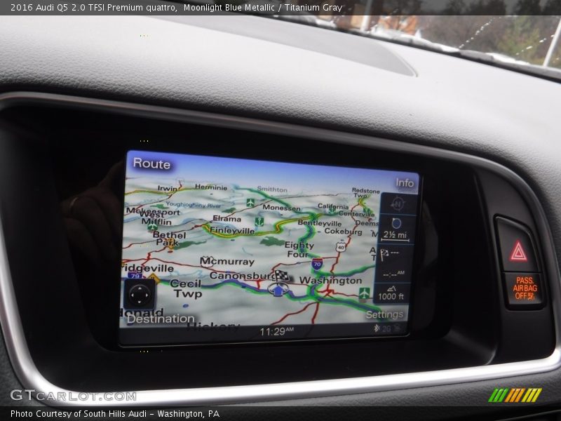 Moonlight Blue Metallic / Titanium Gray 2016 Audi Q5 2.0 TFSI Premium quattro