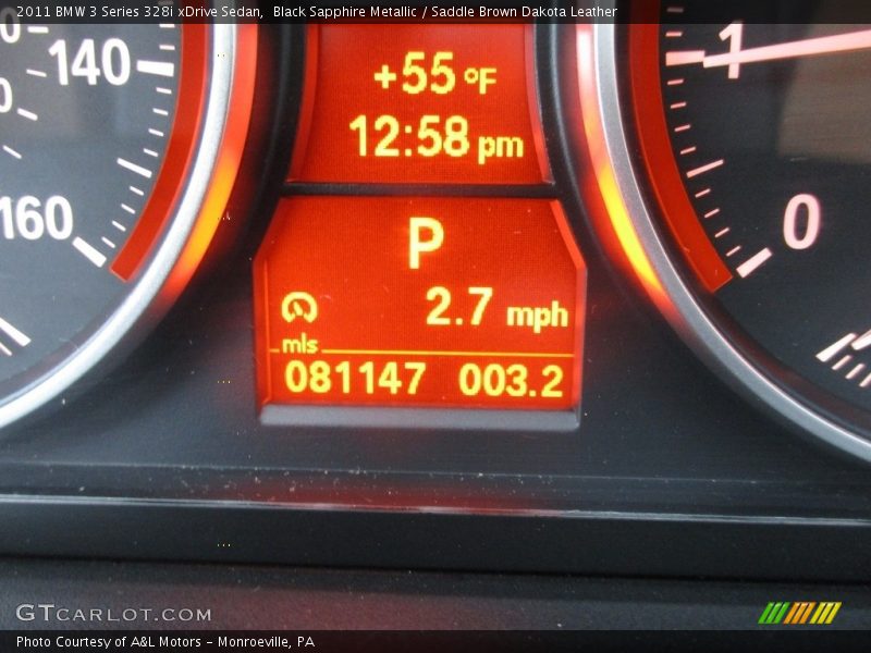 Black Sapphire Metallic / Saddle Brown Dakota Leather 2011 BMW 3 Series 328i xDrive Sedan