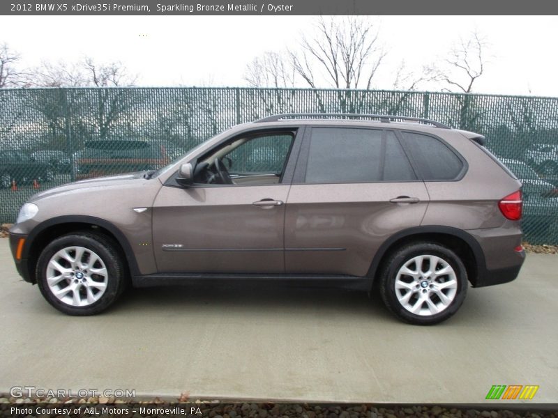 Sparkling Bronze Metallic / Oyster 2012 BMW X5 xDrive35i Premium
