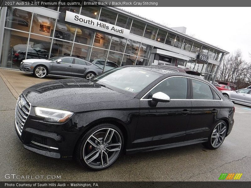 Brilliant Black / Black/Rock Gray Stitching 2017 Audi S3 2.0T Premium Plus quattro