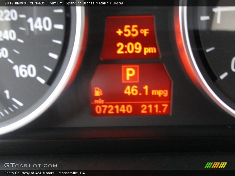 Sparkling Bronze Metallic / Oyster 2012 BMW X5 xDrive35i Premium