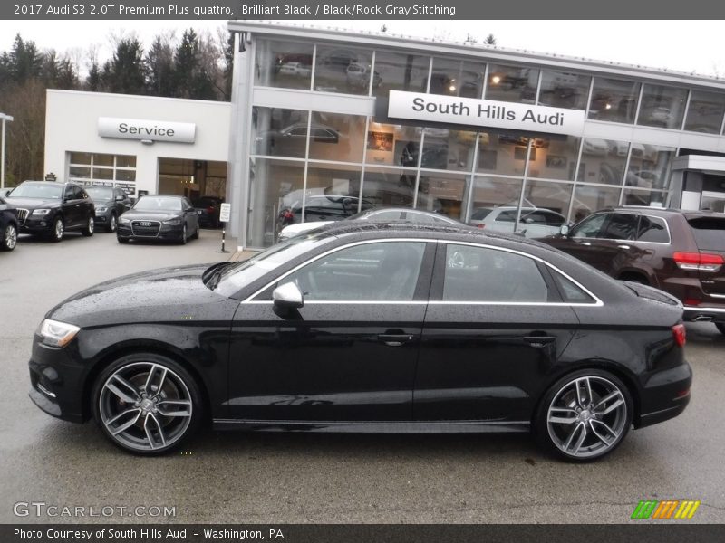 Brilliant Black / Black/Rock Gray Stitching 2017 Audi S3 2.0T Premium Plus quattro