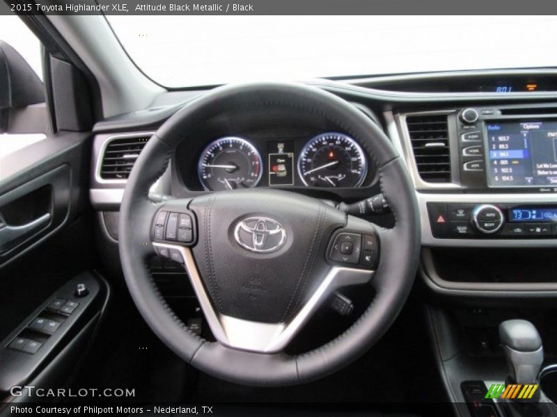 Attitude Black Metallic / Black 2015 Toyota Highlander XLE
