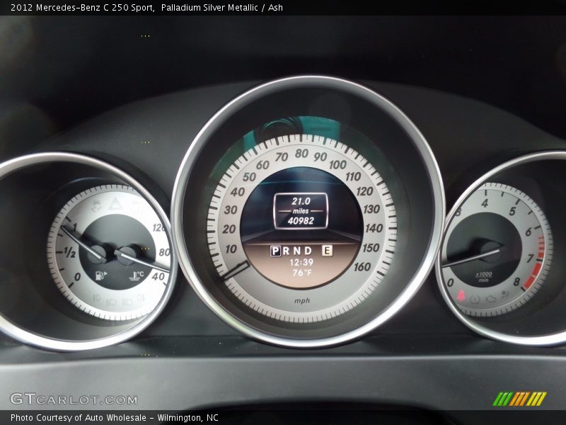 Palladium Silver Metallic / Ash 2012 Mercedes-Benz C 250 Sport
