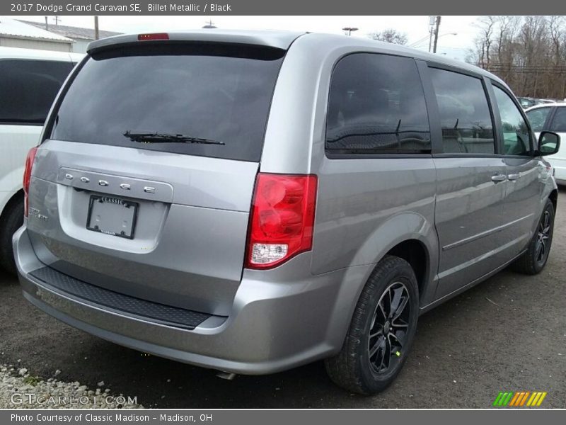 Billet Metallic / Black 2017 Dodge Grand Caravan SE
