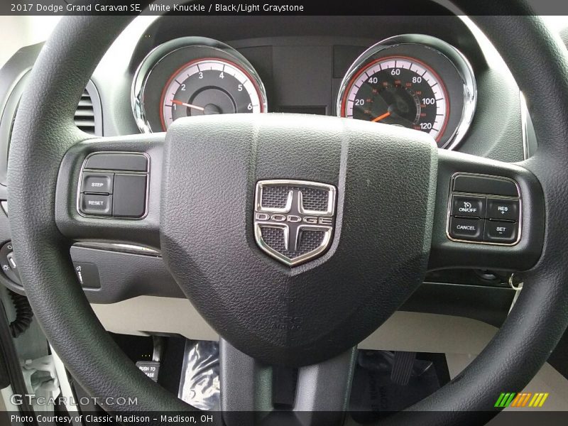 White Knuckle / Black/Light Graystone 2017 Dodge Grand Caravan SE