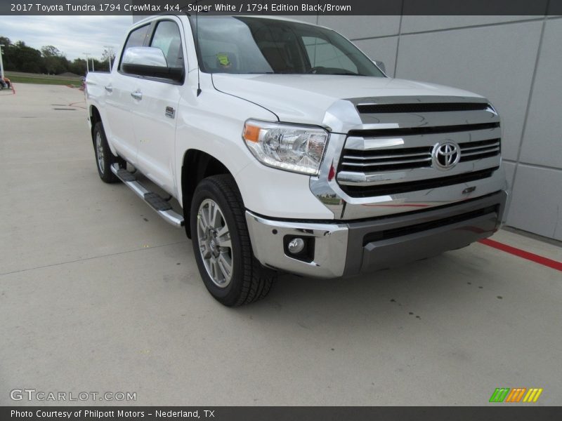Super White / 1794 Edition Black/Brown 2017 Toyota Tundra 1794 CrewMax 4x4