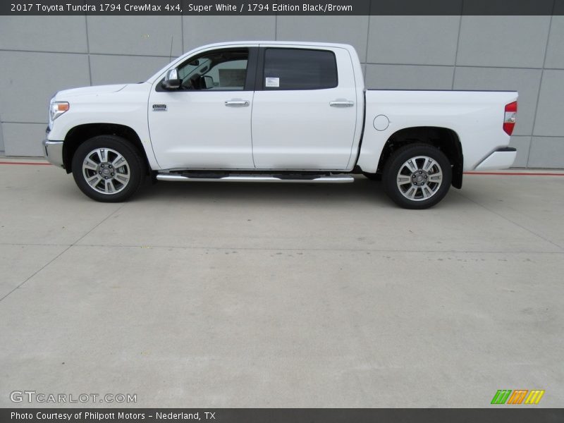Super White / 1794 Edition Black/Brown 2017 Toyota Tundra 1794 CrewMax 4x4