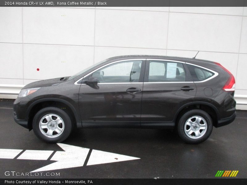Kona Coffee Metallic / Black 2014 Honda CR-V LX AWD