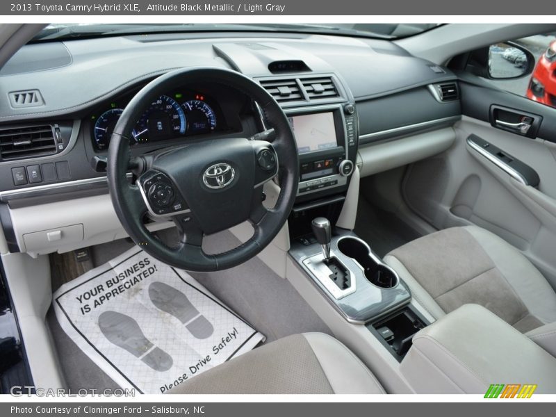 Attitude Black Metallic / Light Gray 2013 Toyota Camry Hybrid XLE