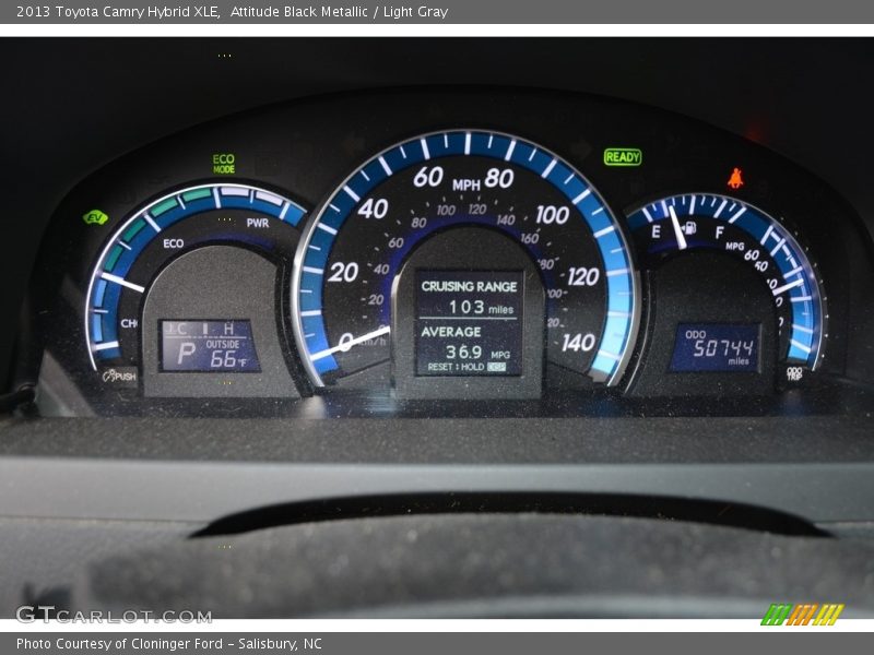 Attitude Black Metallic / Light Gray 2013 Toyota Camry Hybrid XLE