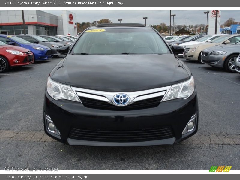 Attitude Black Metallic / Light Gray 2013 Toyota Camry Hybrid XLE