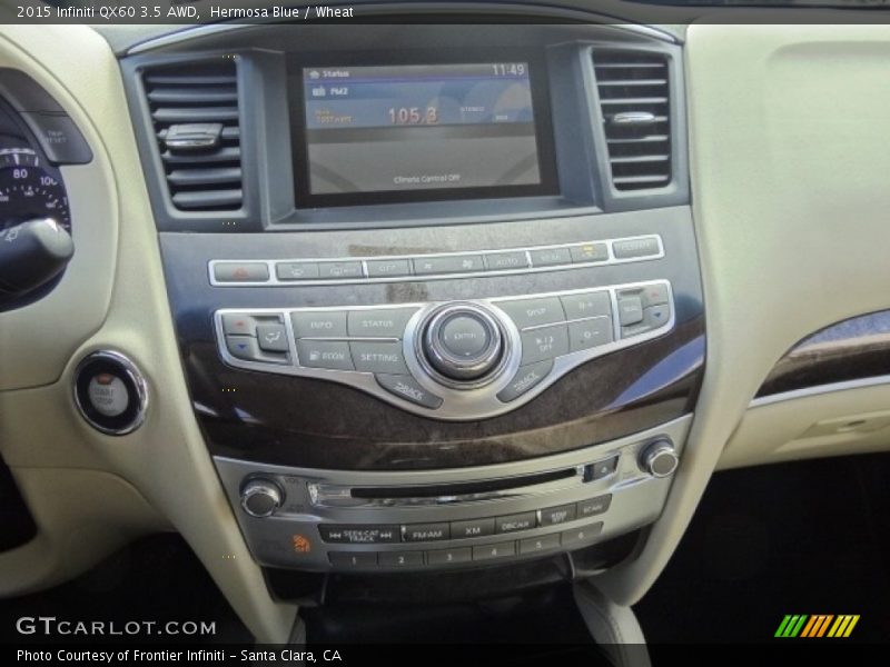 Hermosa Blue / Wheat 2015 Infiniti QX60 3.5 AWD