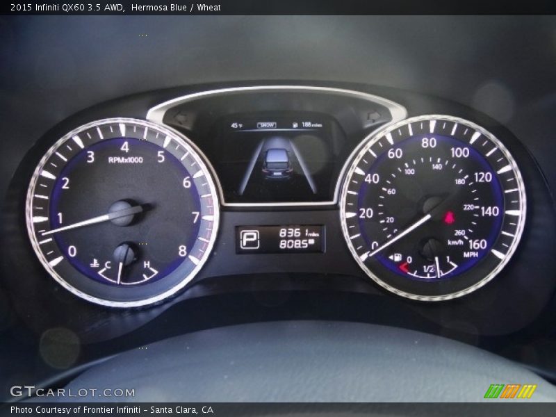 Hermosa Blue / Wheat 2015 Infiniti QX60 3.5 AWD