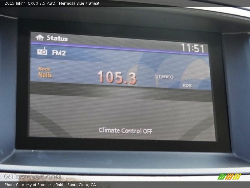 Hermosa Blue / Wheat 2015 Infiniti QX60 3.5 AWD