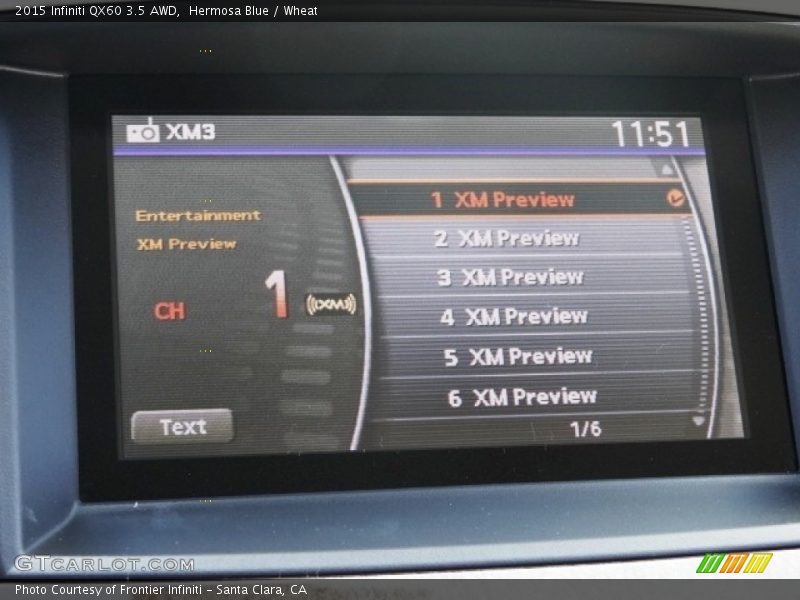 Hermosa Blue / Wheat 2015 Infiniti QX60 3.5 AWD