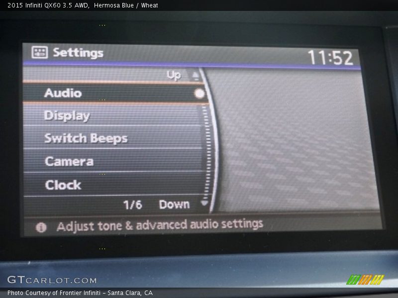 Hermosa Blue / Wheat 2015 Infiniti QX60 3.5 AWD