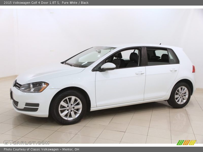 Pure White / Black 2015 Volkswagen Golf 4 Door 1.8T S