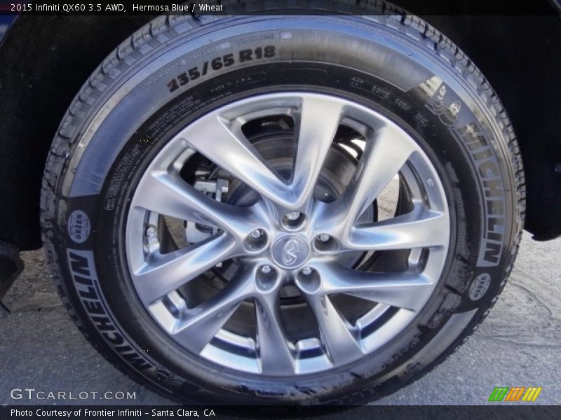 Hermosa Blue / Wheat 2015 Infiniti QX60 3.5 AWD