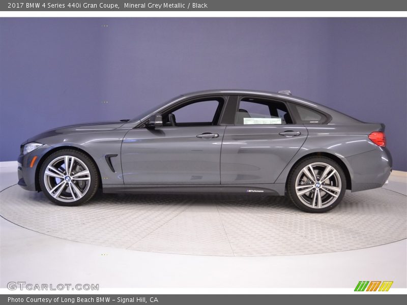 Mineral Grey Metallic / Black 2017 BMW 4 Series 440i Gran Coupe