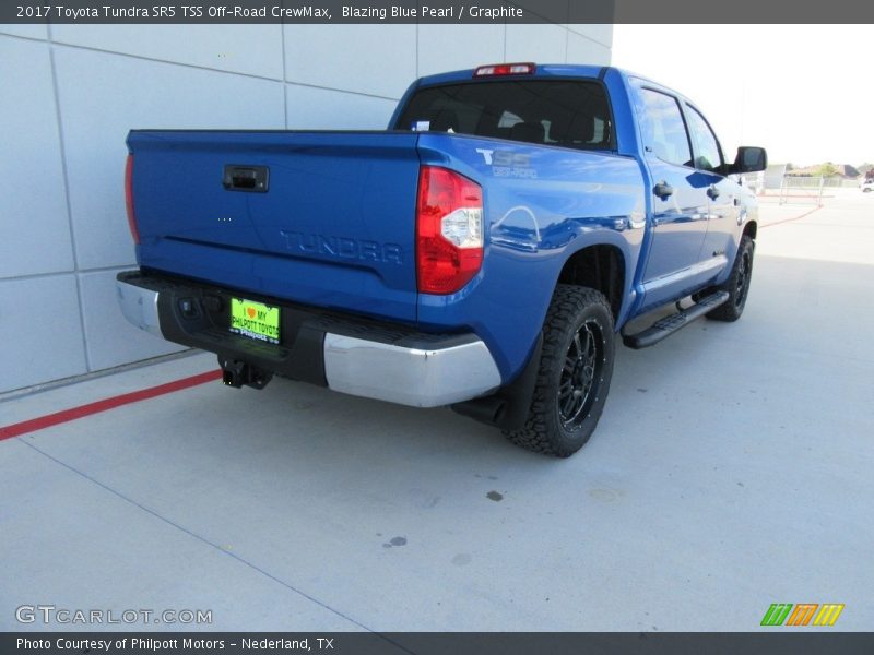 Blazing Blue Pearl / Graphite 2017 Toyota Tundra SR5 TSS Off-Road CrewMax
