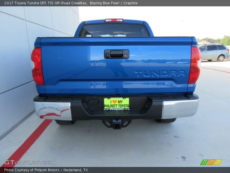Blazing Blue Pearl / Graphite 2017 Toyota Tundra SR5 TSS Off-Road CrewMax