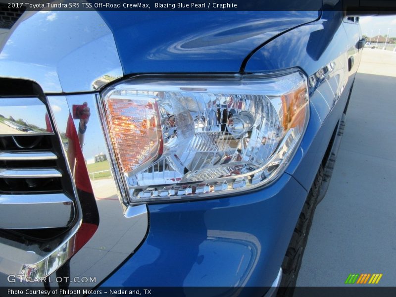 Blazing Blue Pearl / Graphite 2017 Toyota Tundra SR5 TSS Off-Road CrewMax
