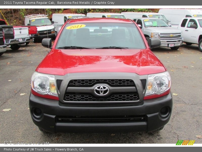 Barcelona Red Metallic / Graphite Gray 2011 Toyota Tacoma Regular Cab