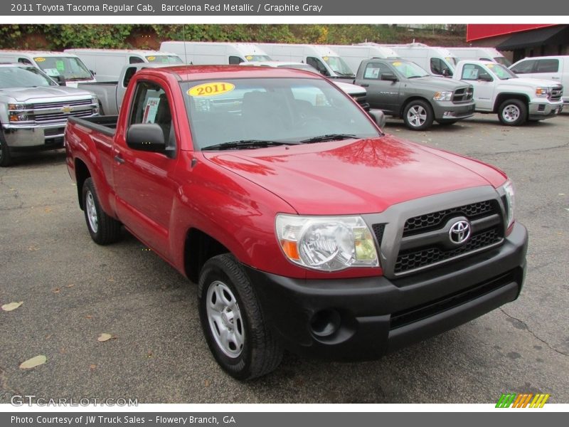 Barcelona Red Metallic / Graphite Gray 2011 Toyota Tacoma Regular Cab