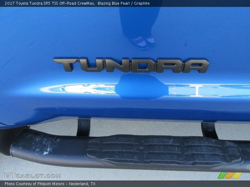 Blazing Blue Pearl / Graphite 2017 Toyota Tundra SR5 TSS Off-Road CrewMax