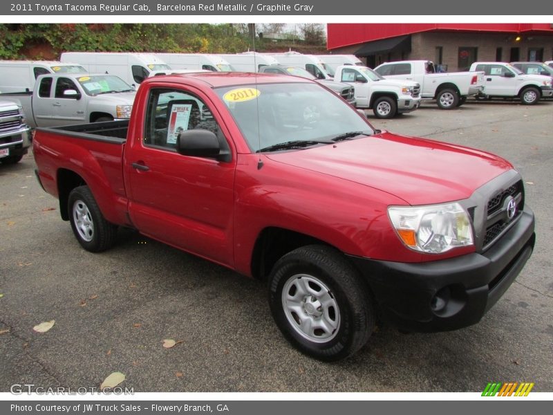 Barcelona Red Metallic / Graphite Gray 2011 Toyota Tacoma Regular Cab