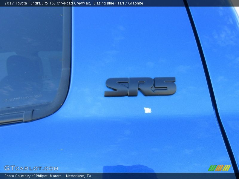 Blazing Blue Pearl / Graphite 2017 Toyota Tundra SR5 TSS Off-Road CrewMax