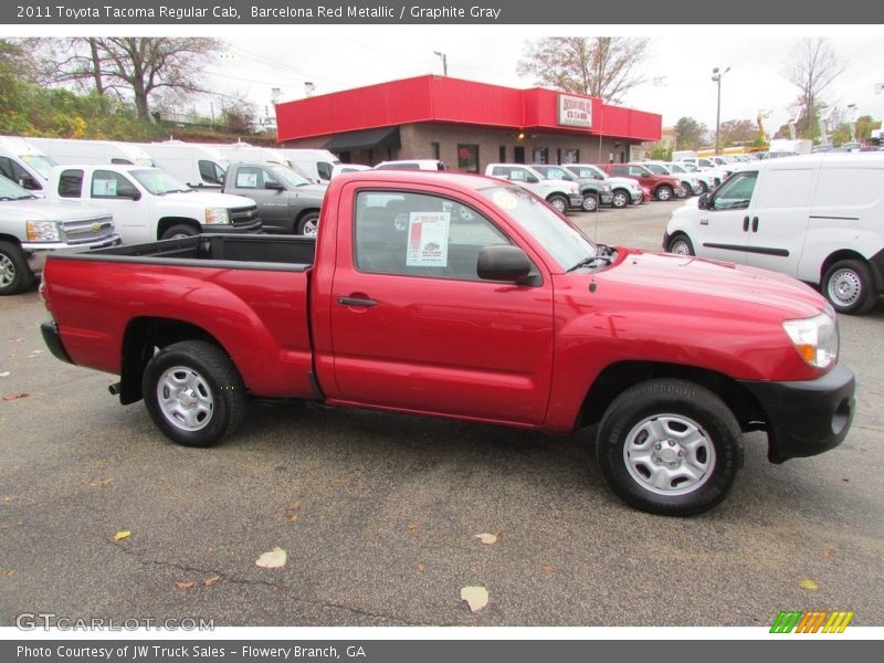 Barcelona Red Metallic / Graphite Gray 2011 Toyota Tacoma Regular Cab