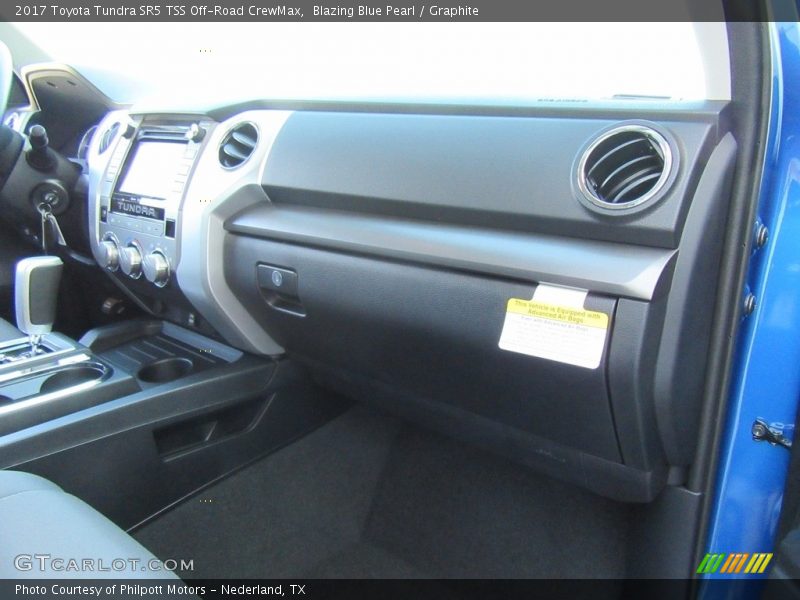 Blazing Blue Pearl / Graphite 2017 Toyota Tundra SR5 TSS Off-Road CrewMax