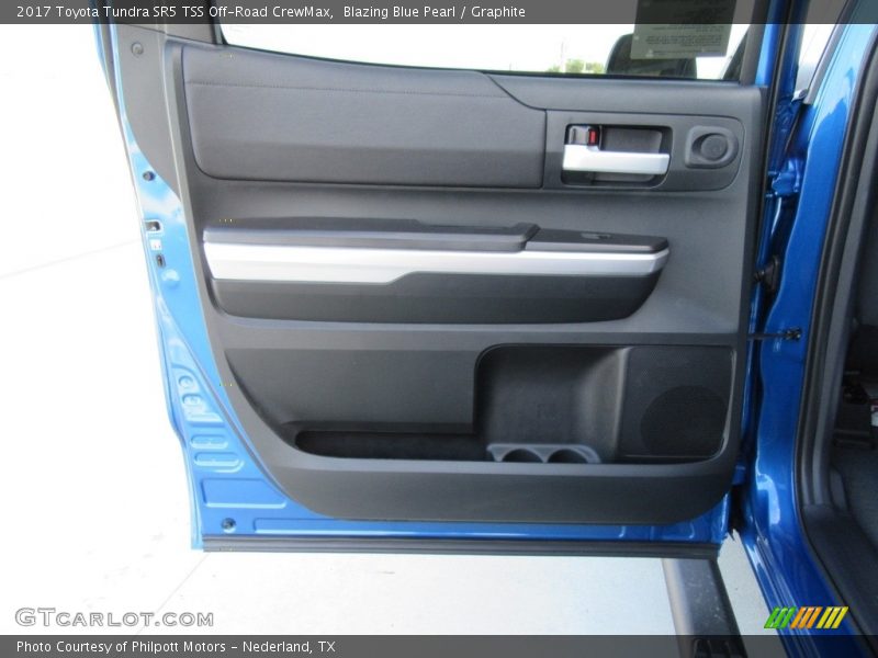Blazing Blue Pearl / Graphite 2017 Toyota Tundra SR5 TSS Off-Road CrewMax