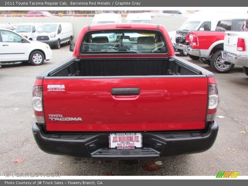 Barcelona Red Metallic / Graphite Gray 2011 Toyota Tacoma Regular Cab