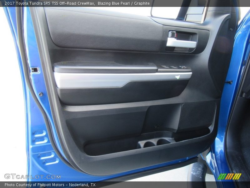 Blazing Blue Pearl / Graphite 2017 Toyota Tundra SR5 TSS Off-Road CrewMax