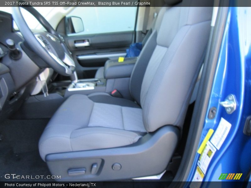 Blazing Blue Pearl / Graphite 2017 Toyota Tundra SR5 TSS Off-Road CrewMax