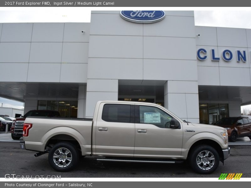 Ingot Silver / Medium Light Camel 2017 Ford Explorer FWD